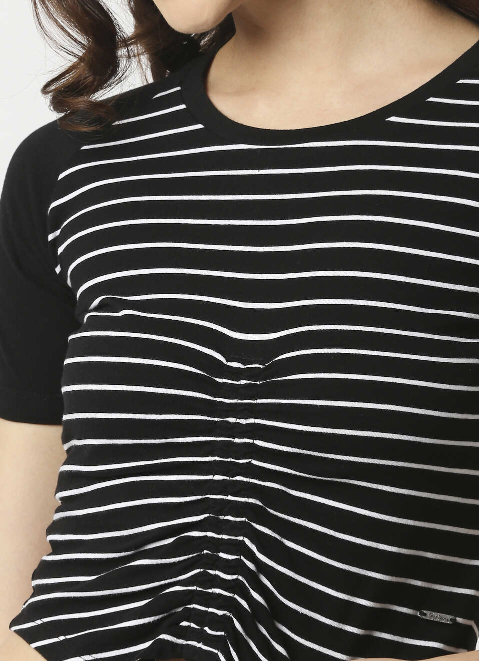 Imanda Colour Block Crop T-Shirt, , large image number 4