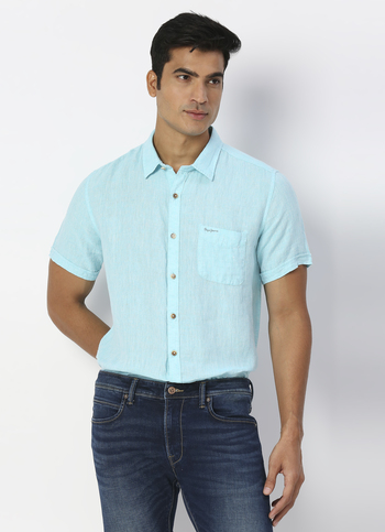 Mac Ss Pure Linen Chambray