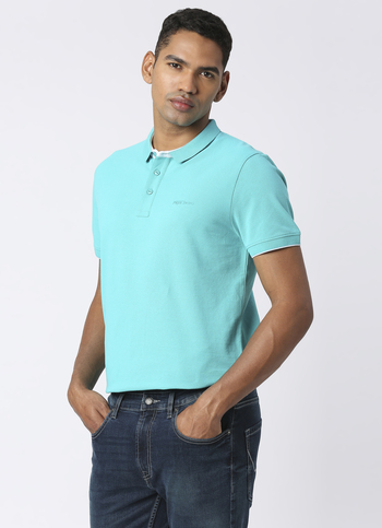 ANTON Solid stretch polo