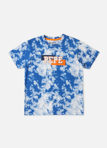 Tie & Dye Print Blue T-Shirt