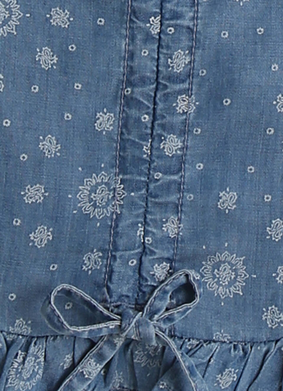 Bandana Print Denim Crop Top, , large image number 3