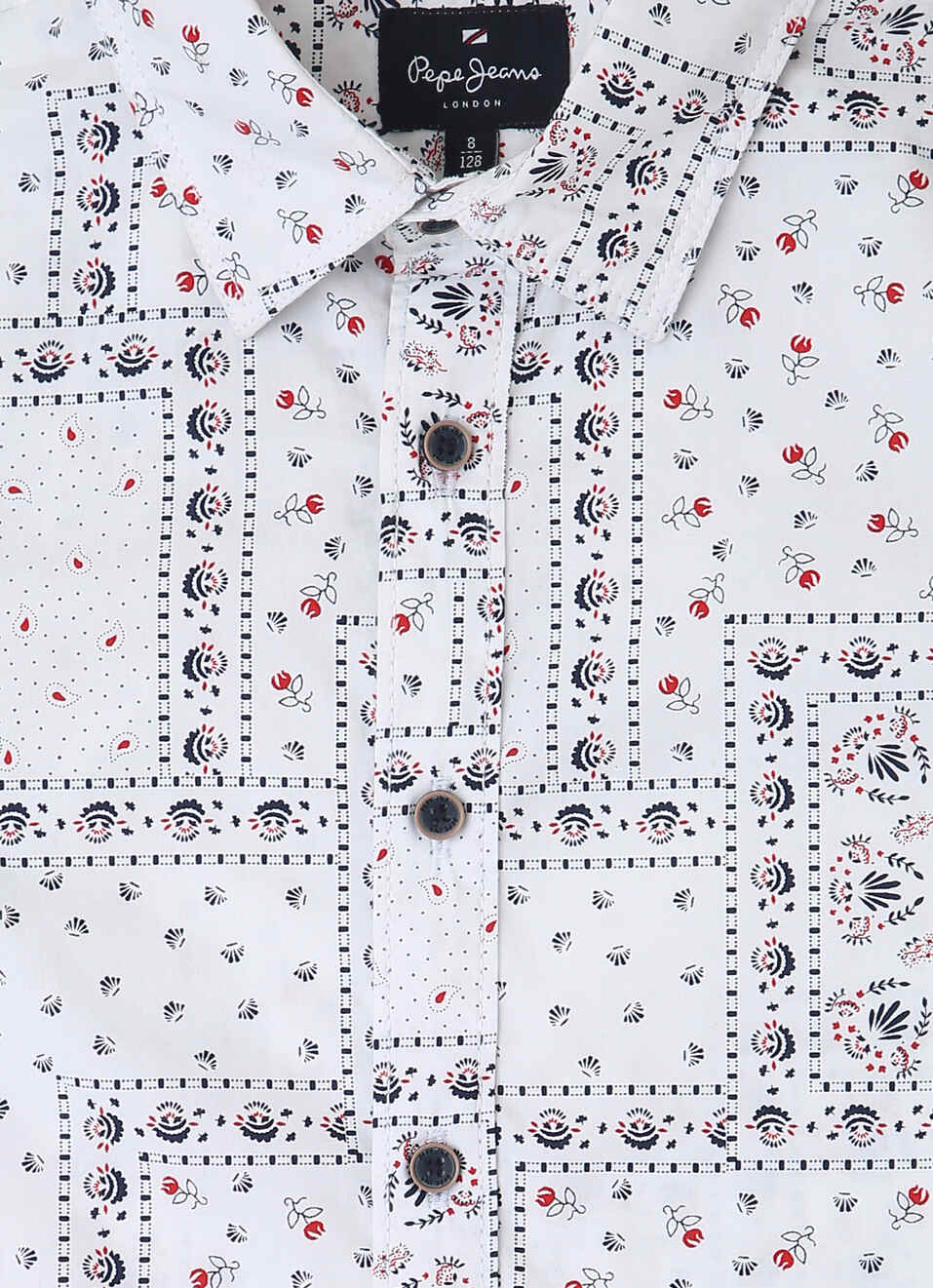 Bandana Print White  Shirt, , large image number 2