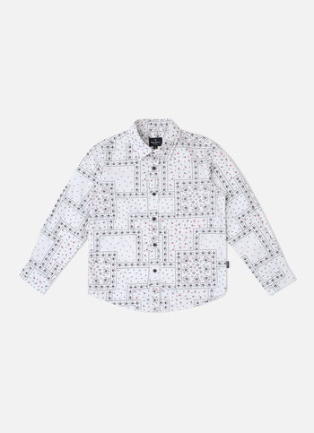 Bandana Print White  Shirt