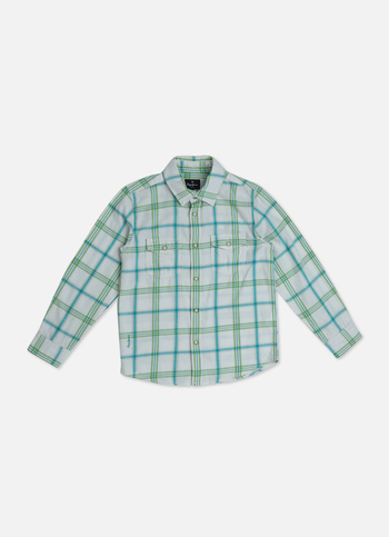 Double Pocket Green Checks Shirt