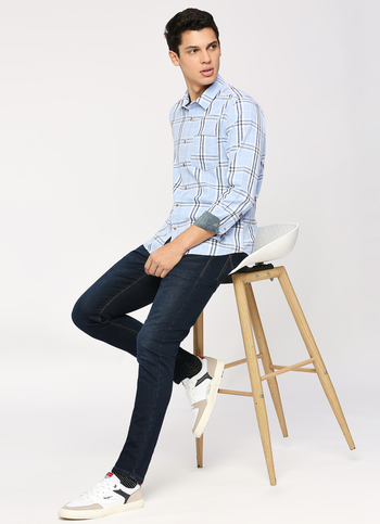 Blue Checks Full Sleeve Shirt