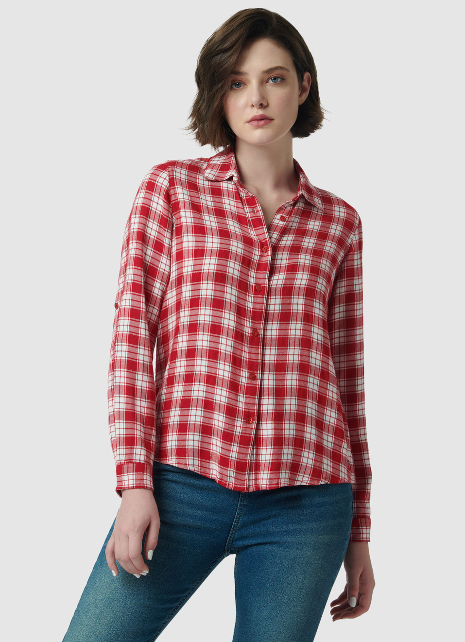 Red Checks Long Sleeve Shirt, , large image number 1