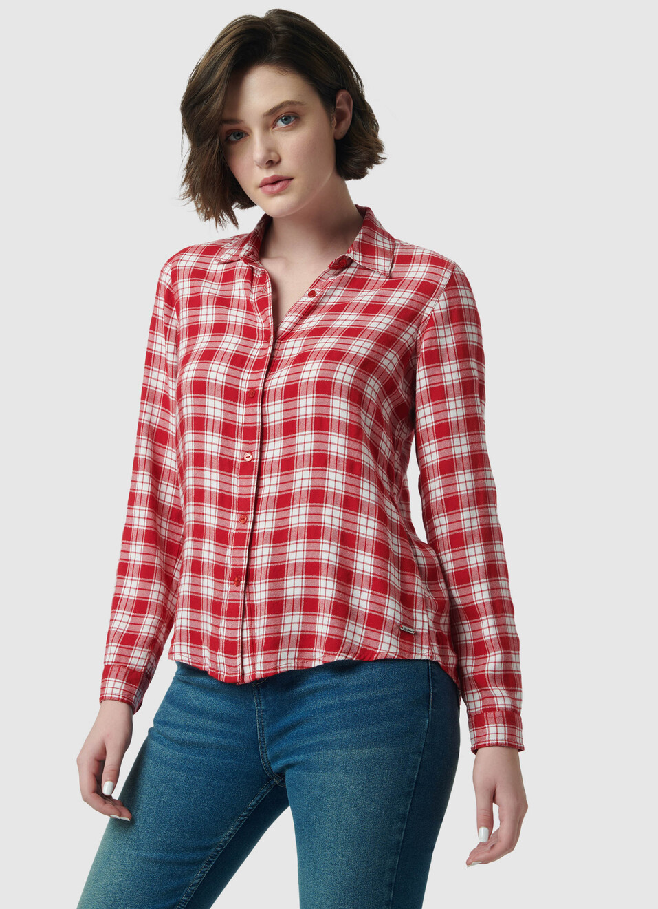 Red Checks Long Sleeve Shirt, , large image number 3