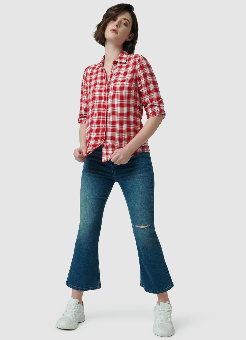 Red Checks Long Sleeve Shirt, , large image number 5