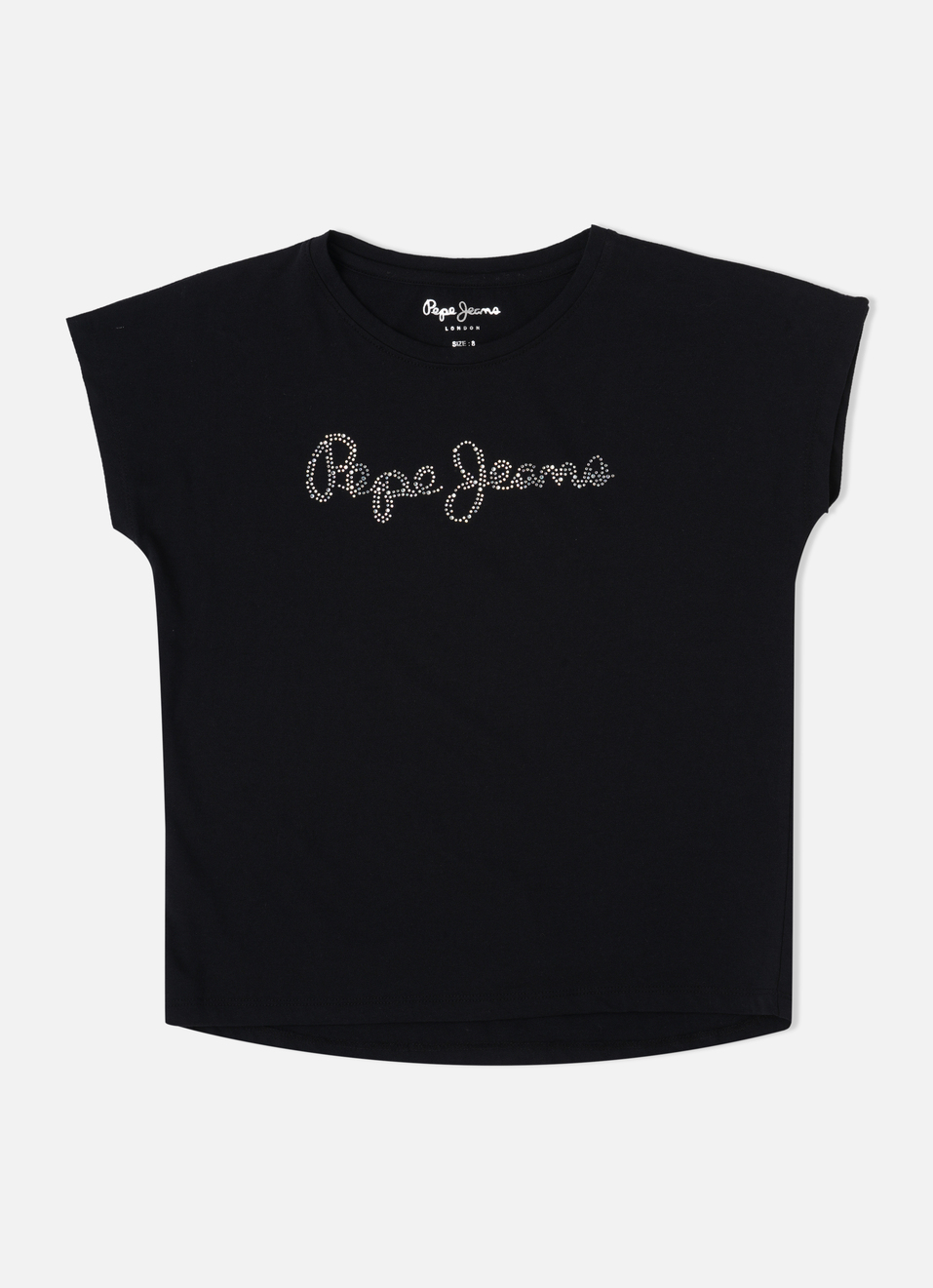 Black Embellished T-Shirt, , large image number 0