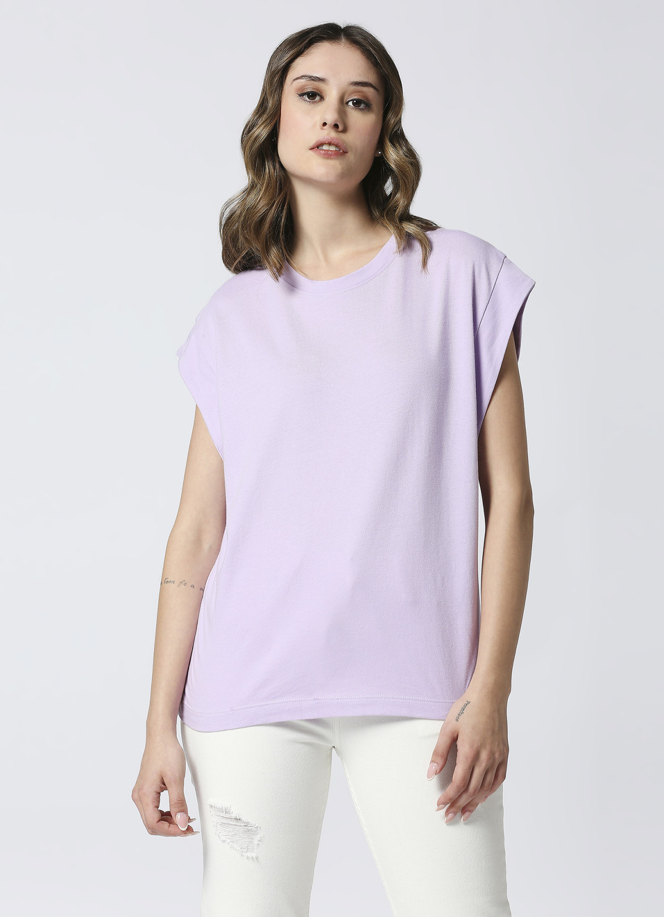 Extended Sleeve Lilac T-shirt, , large image number 1