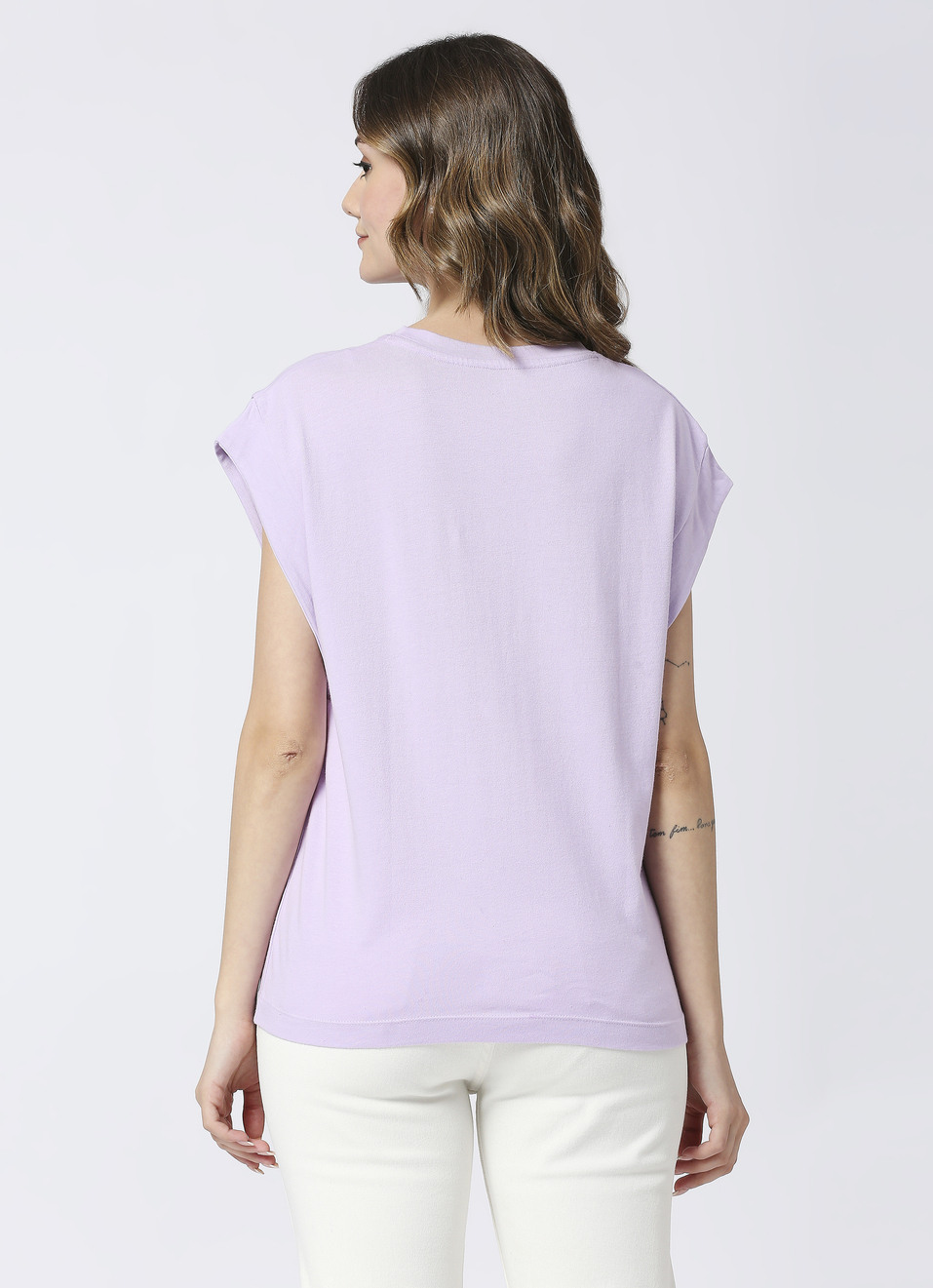 Extended Sleeve Lilac T-shirt, , large image number 2