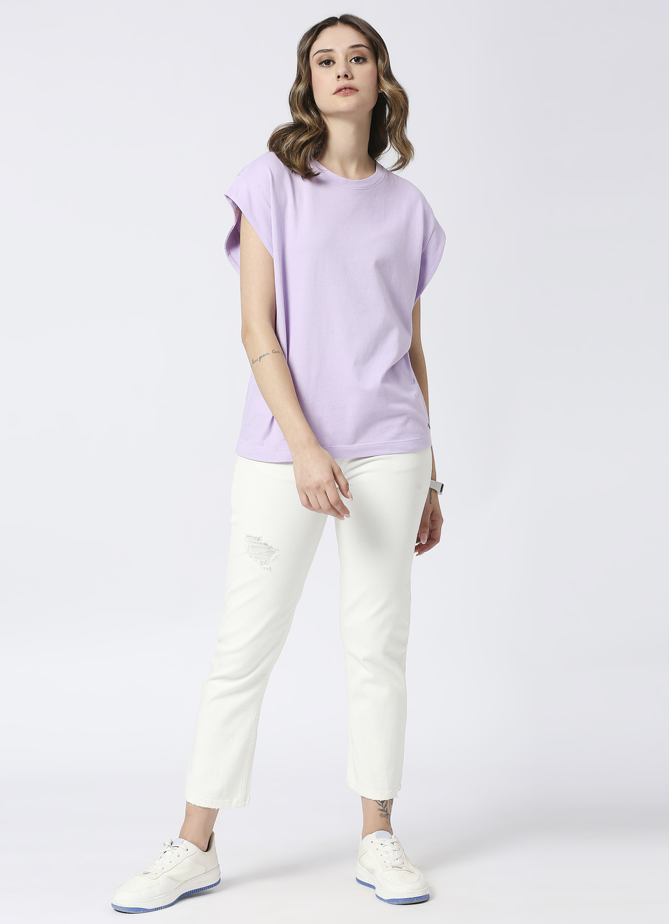 Extended Sleeve Lilac T-shirt, , large image number 5