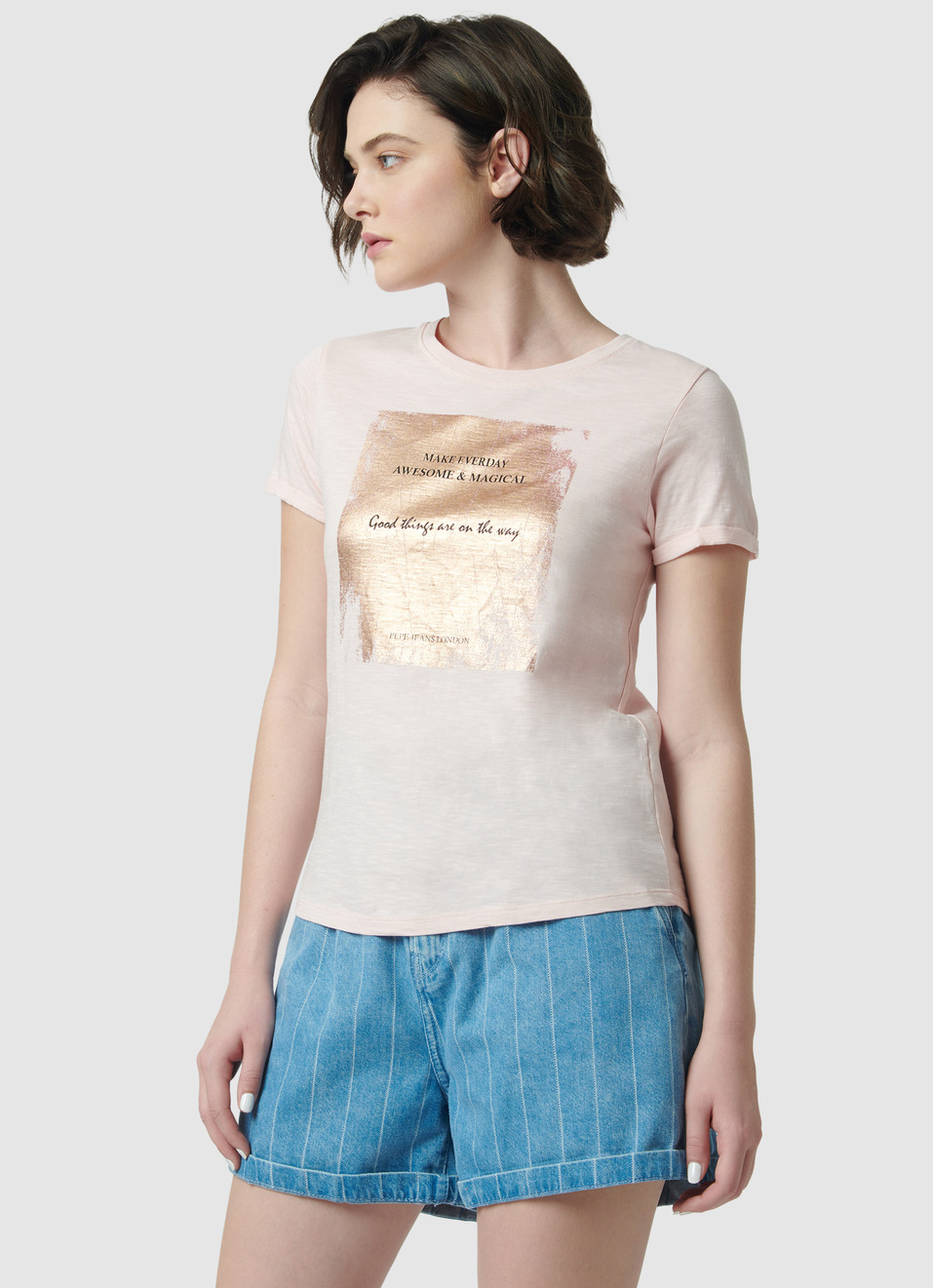 Graphic Print Pink T-shirt, , large image number 3