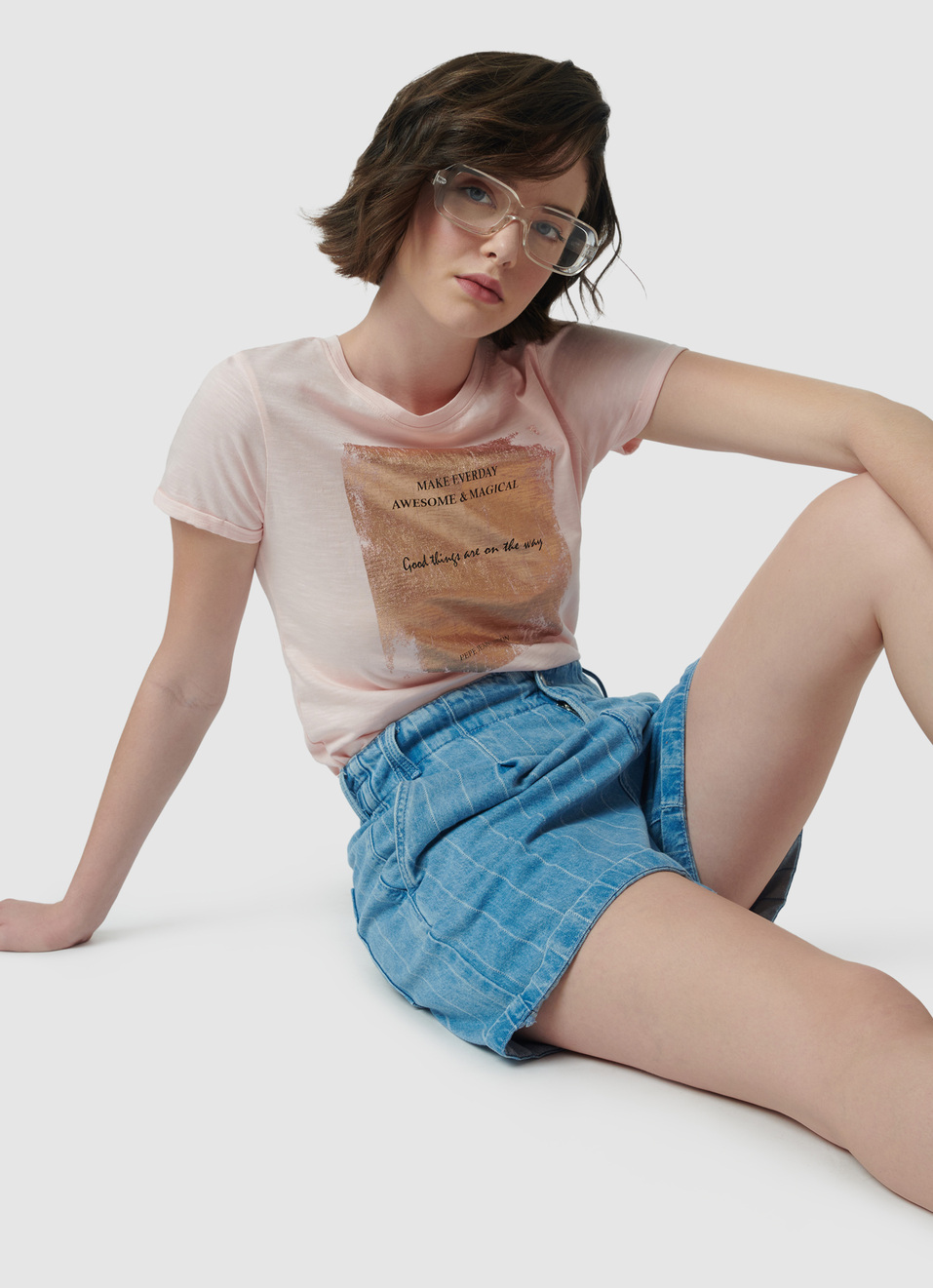 Graphic Print Pink T-shirt, , large image number 0