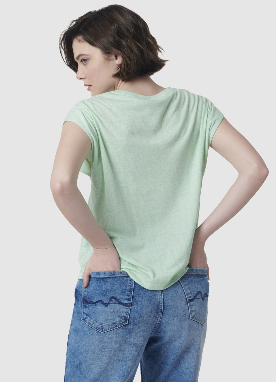 Extended Sleeves Green T-shirt, , large image number 2