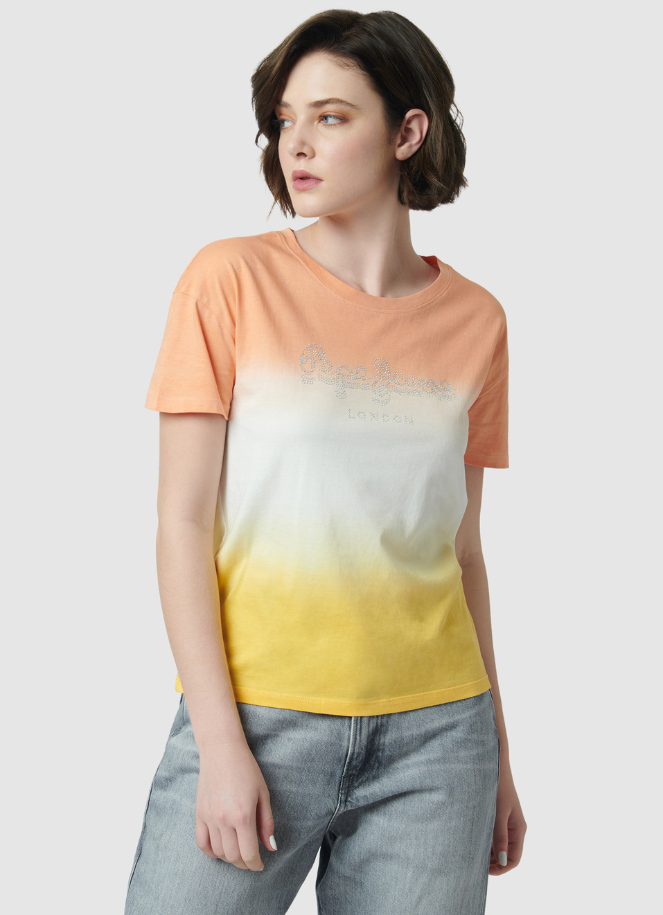Ombre Dyed Multicolor T-shirt, , large image number 1