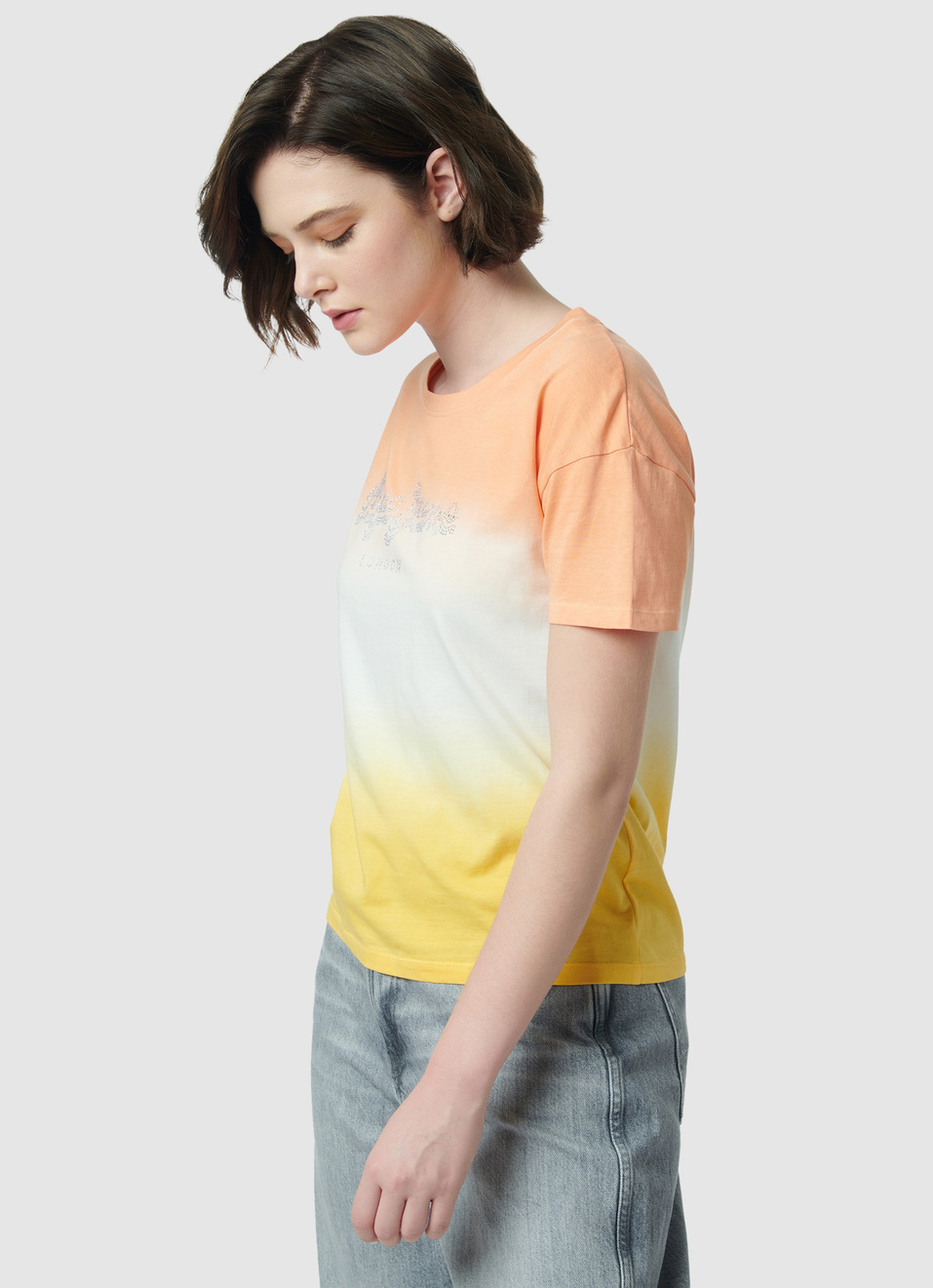 Ombre Dyed Multicolor T-shirt, , large image number 3