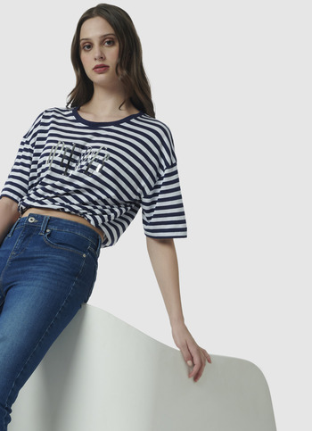 Sporty Blue Striper T-shirt