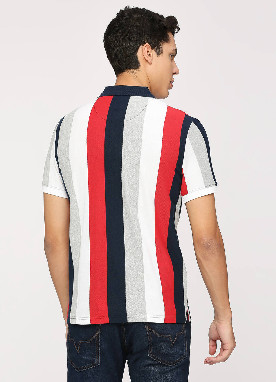 Striped Short Sleeved Polo, , large image number 2