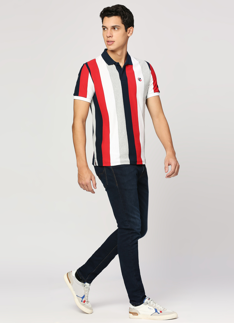Striped Short Sleeved Polo, , large image number 6
