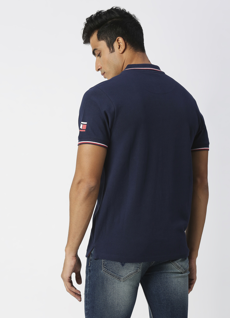 Navy Solid Polo, , large image number 2