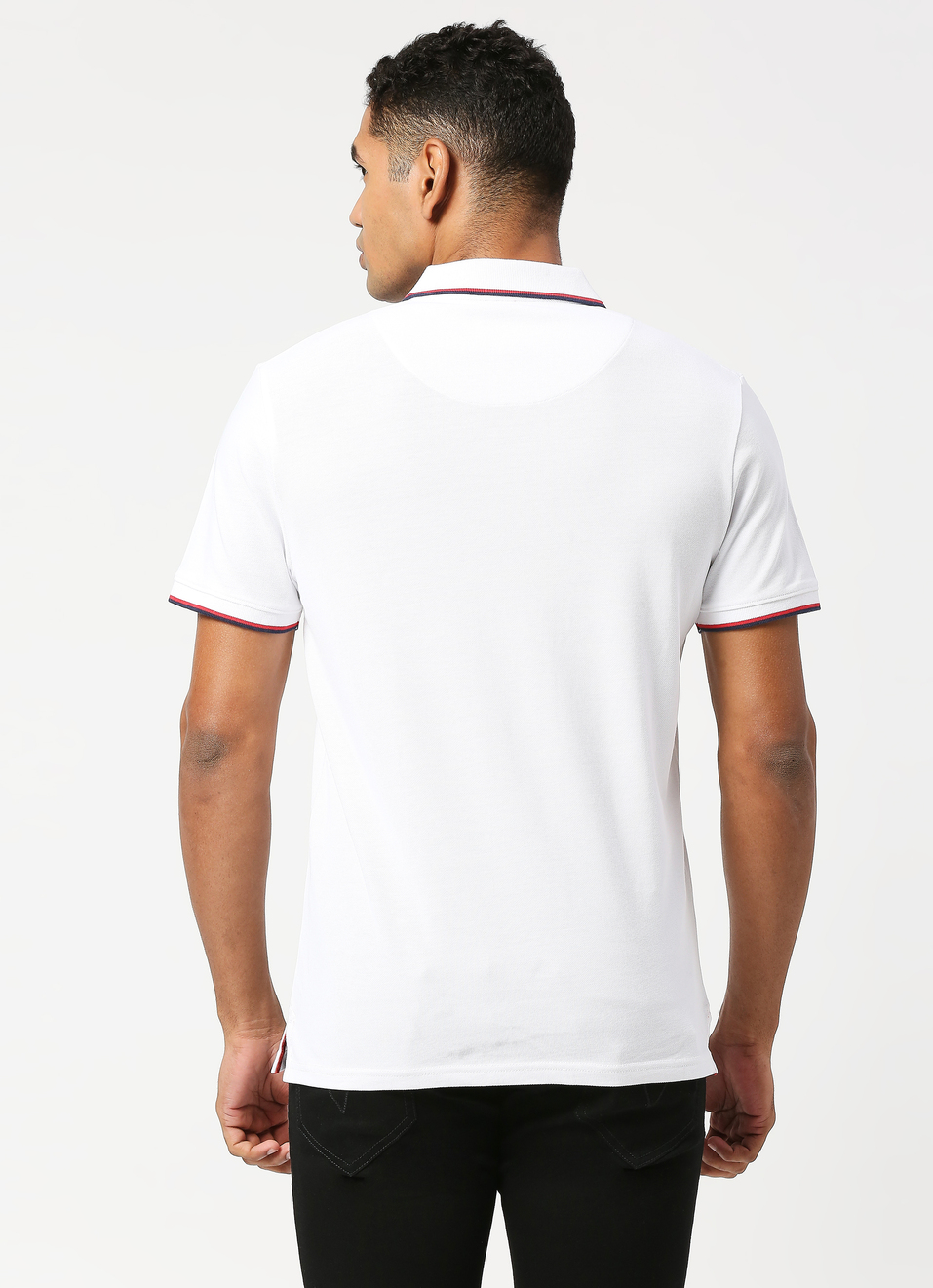 White Solid Polo, , large image number 2