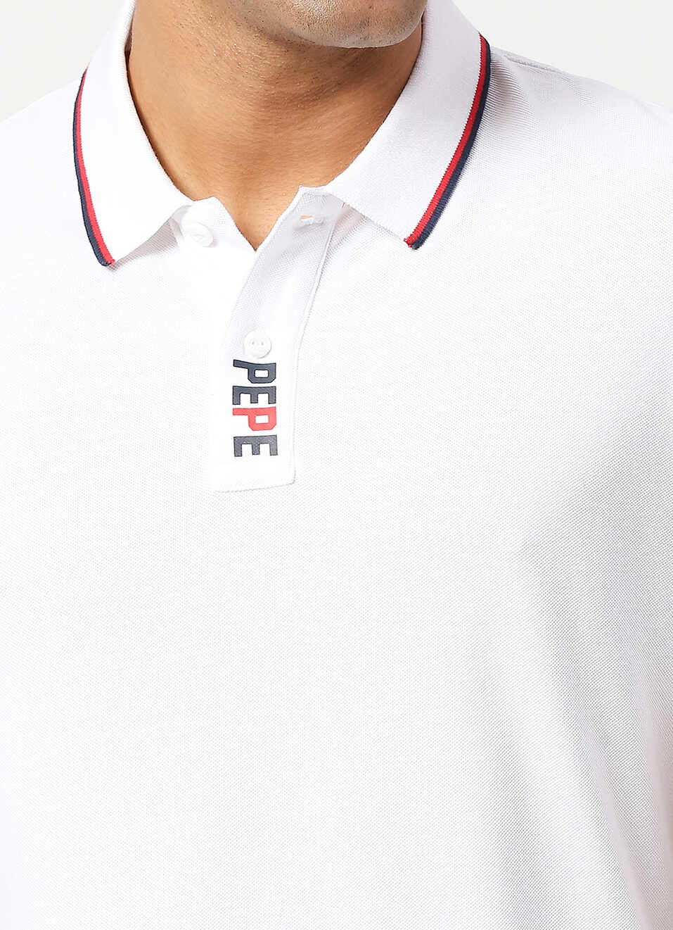 White Solid Polo, , large image number 4