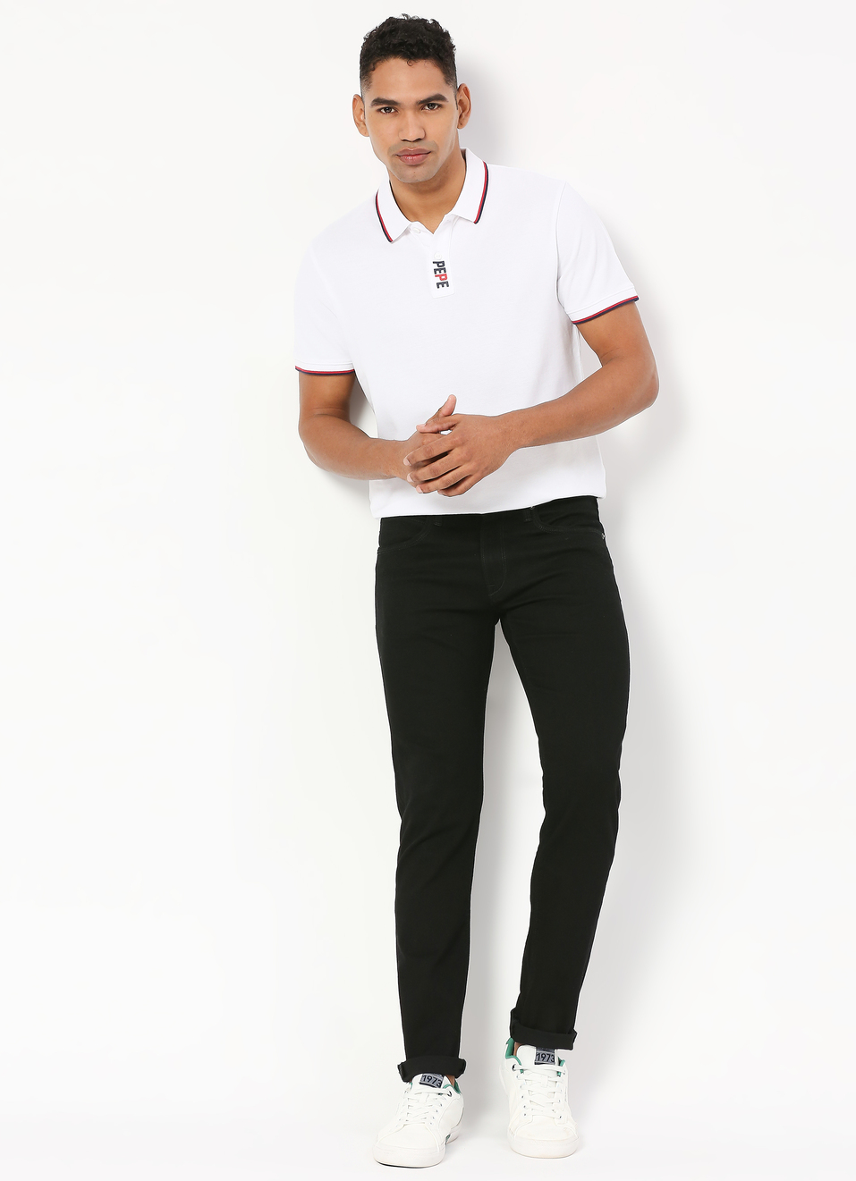 White Solid Polo, , large image number 5