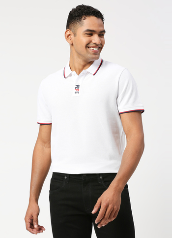 White Solid Polo