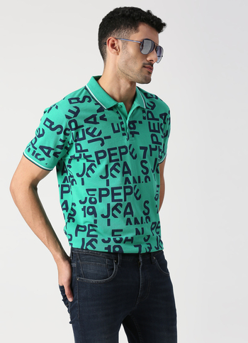RUSSO Typographic printed polo