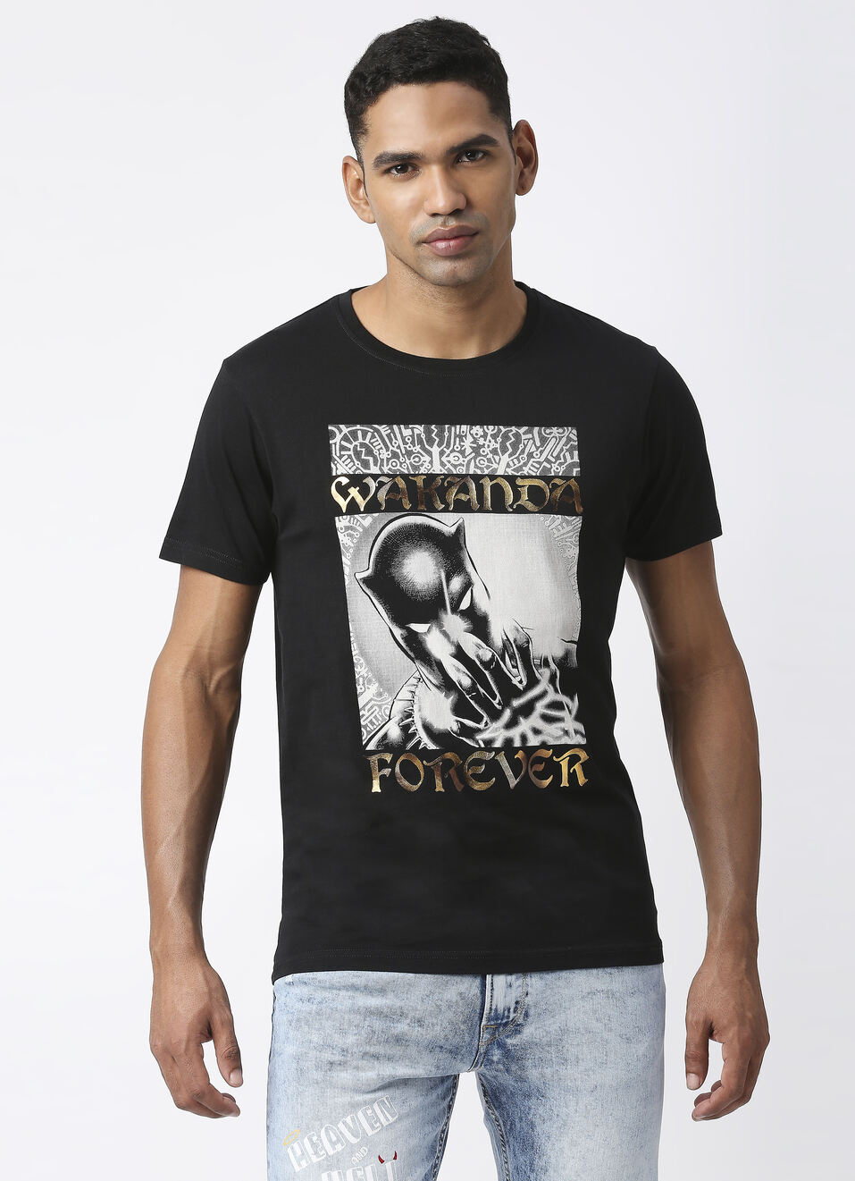 PANTHER BP Black Panther graphic printed T-shirt, , large image number 1