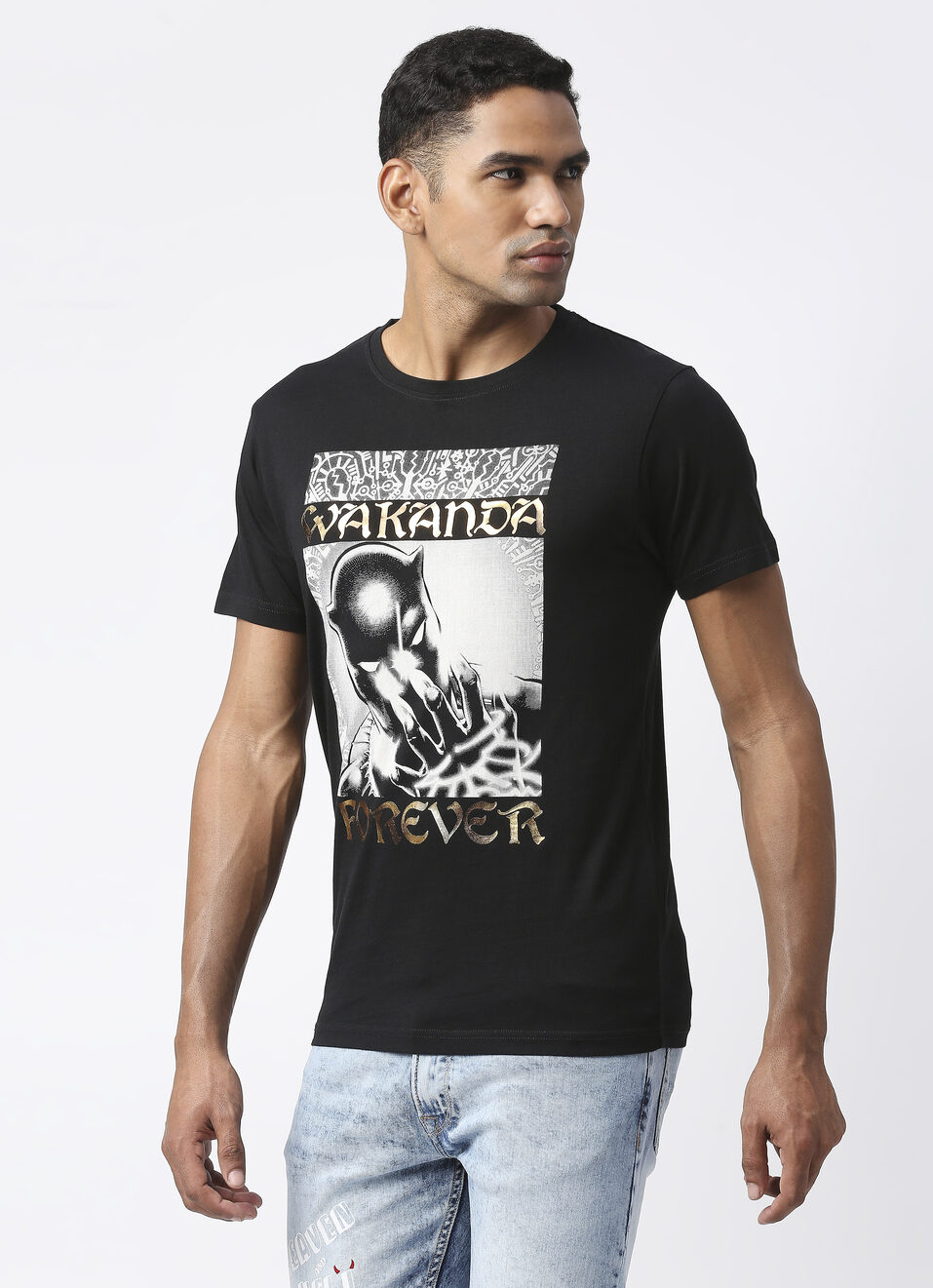 PANTHER BP Black Panther graphic printed T-shirt, , large image number 3
