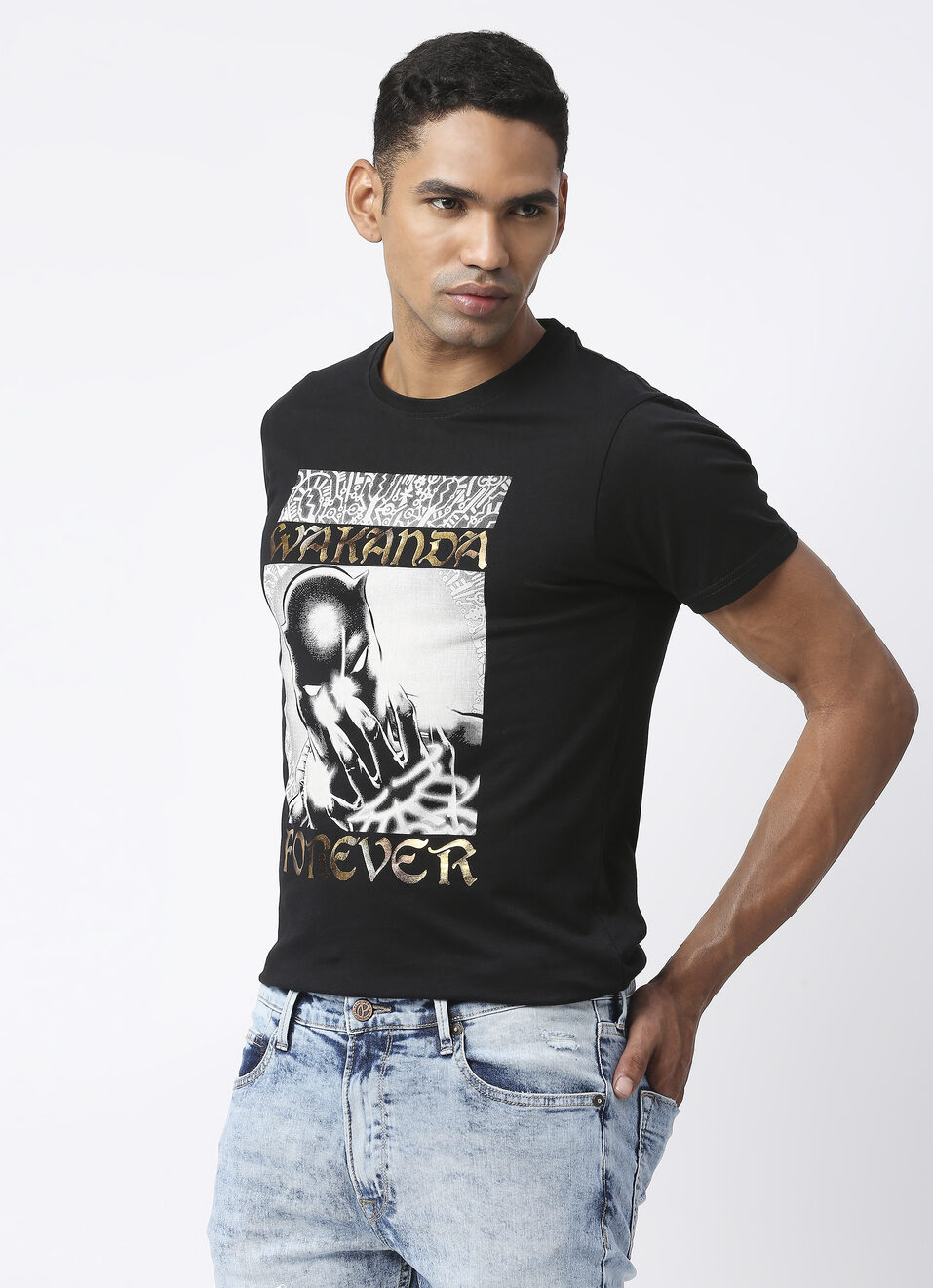 PANTHER BP Black Panther graphic printed T-shirt, , large image number 0