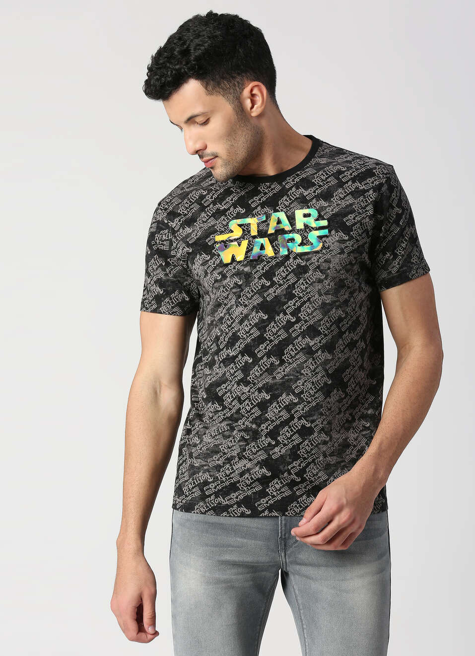 SKYWALKER SW Star War allover printed T-shirt, , large image number 1