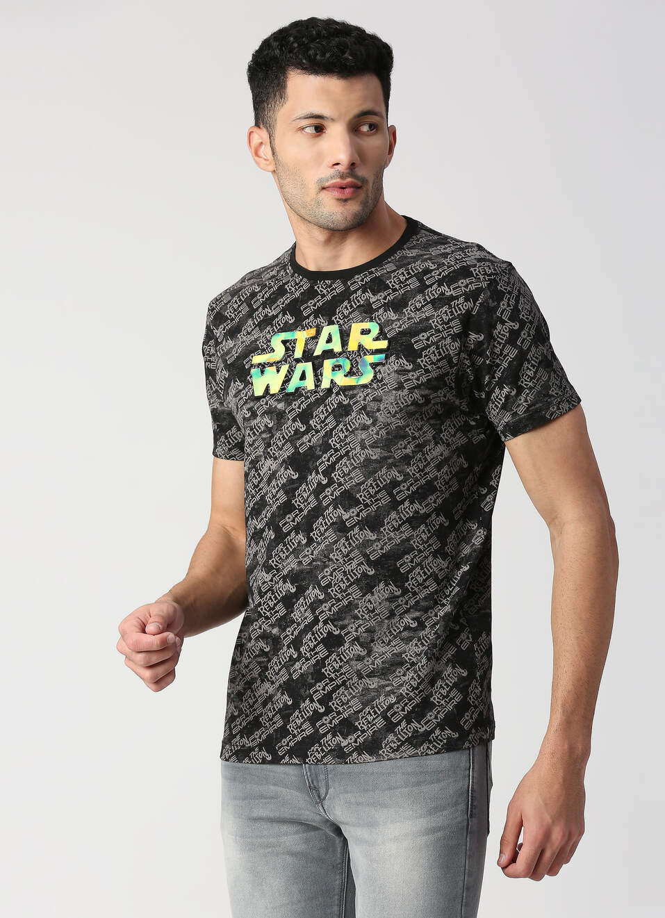SKYWALKER SW Star War allover printed T-shirt, , large image number 3