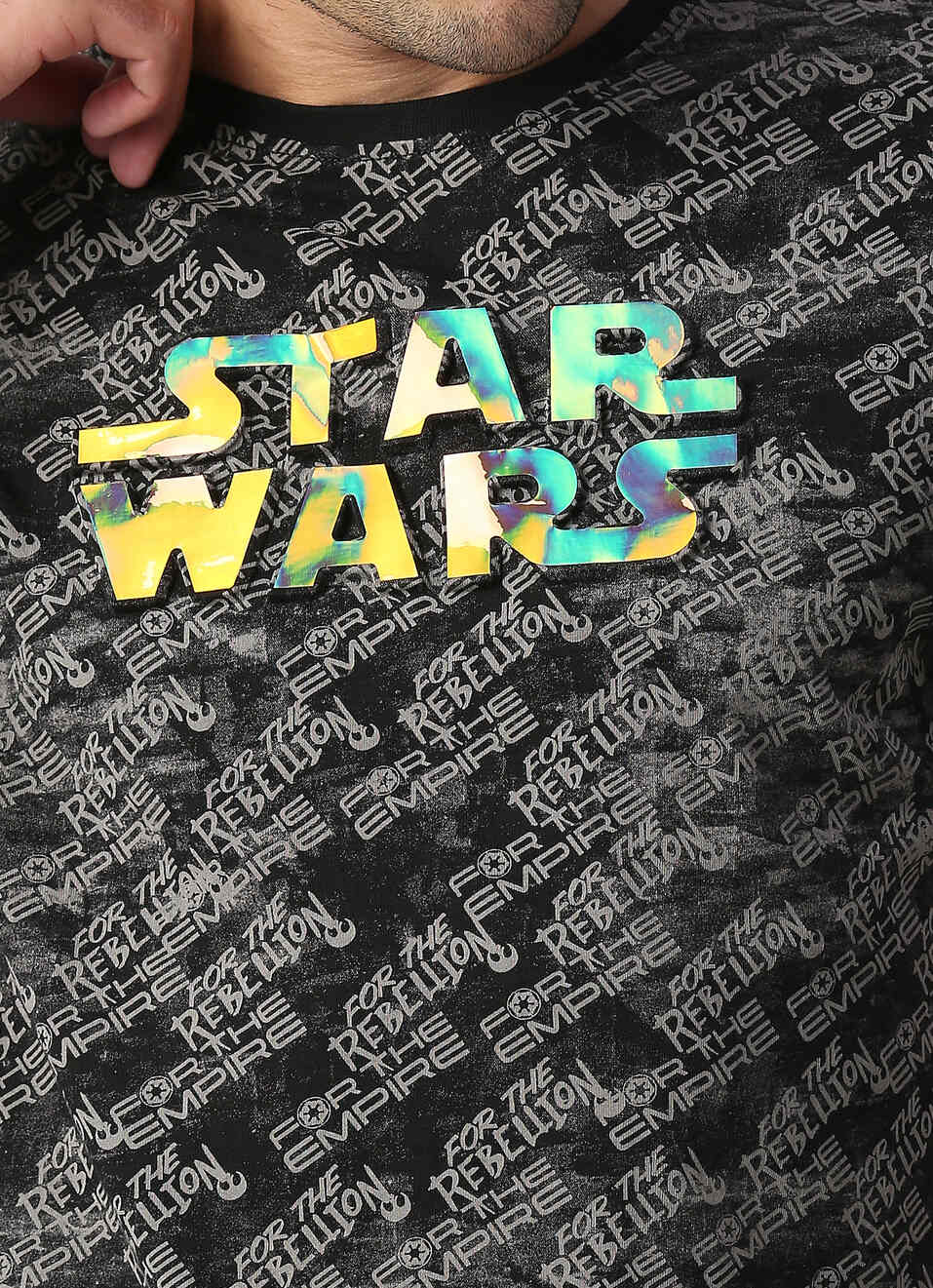 SKYWALKER SW Star War allover printed T-shirt, , large image number 4