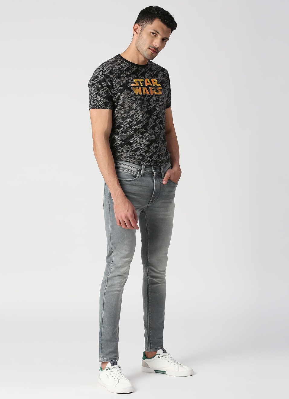 SKYWALKER SW Star War allover printed T-shirt, , large image number 5