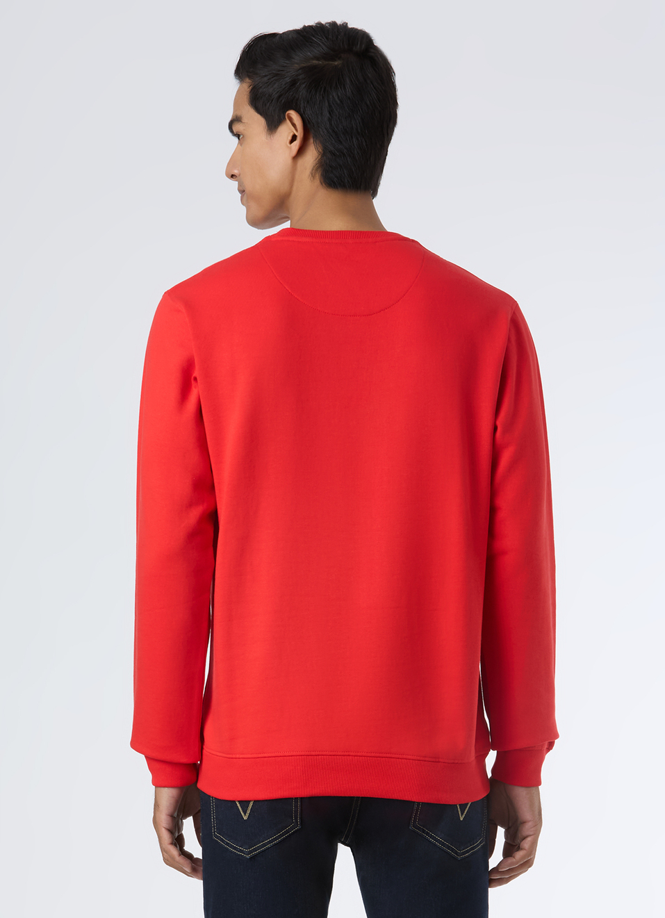 Men Red Embroidery Logo Sweatshirt, , large image number 2