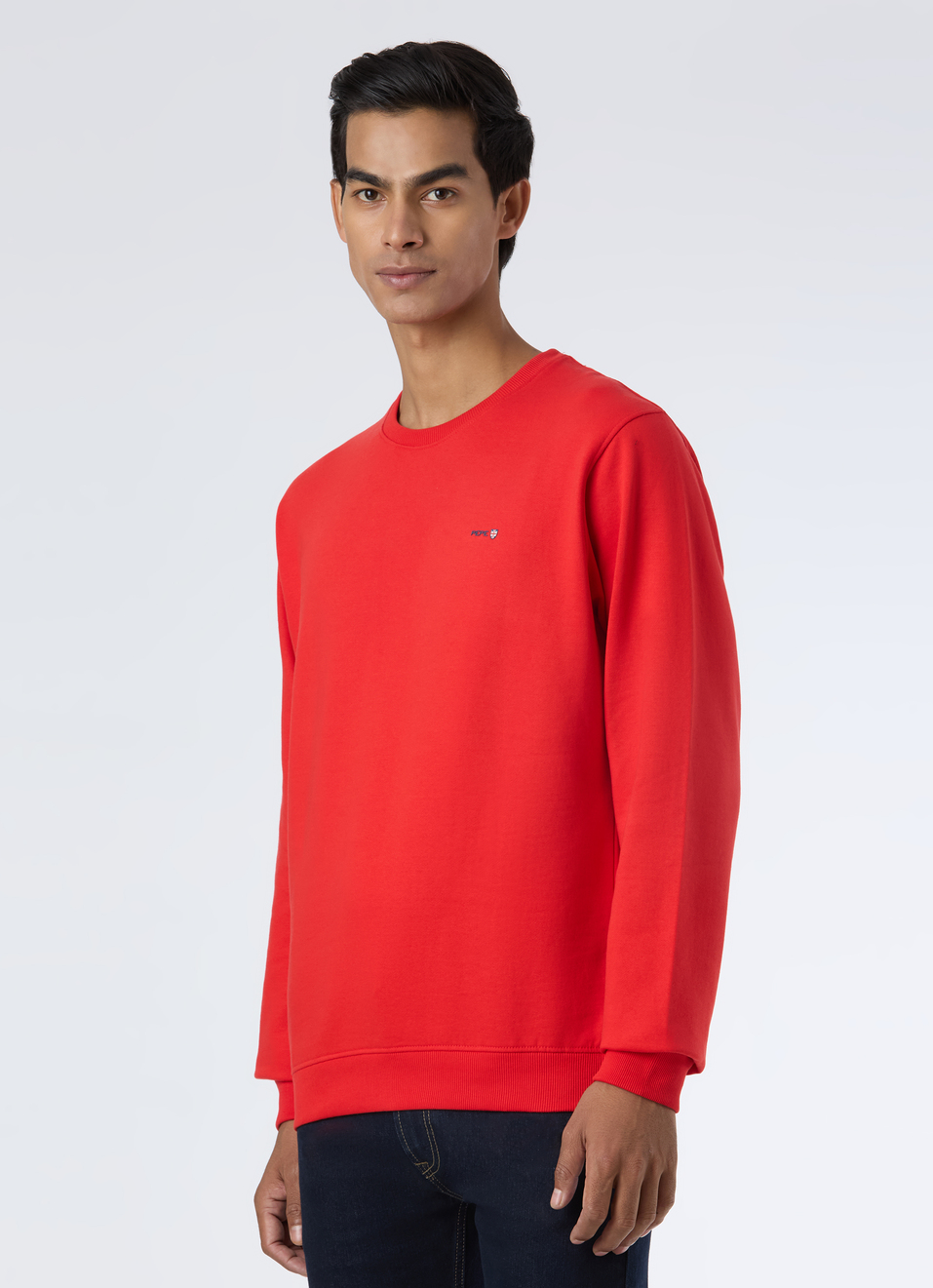 Men Red Embroidery Logo Sweatshirt, , large image number 3