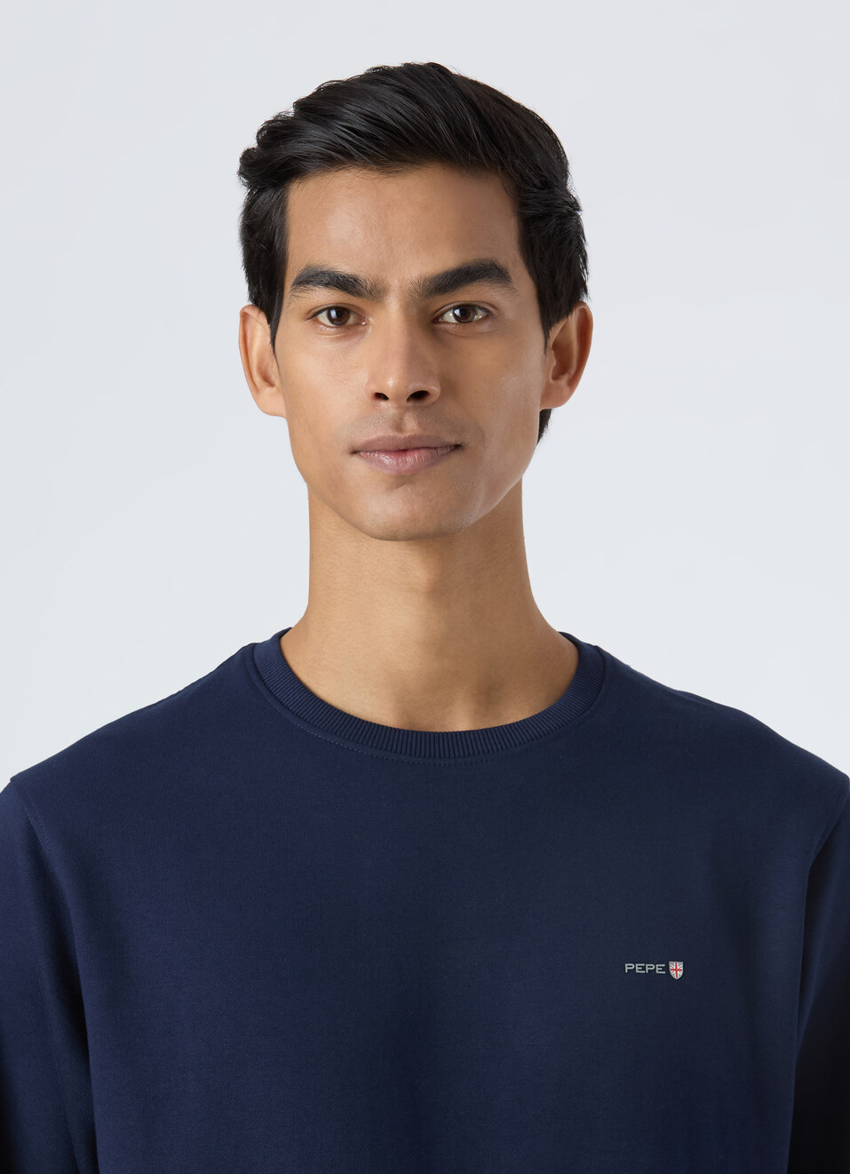 Men Navy Embroidery Logo Sweatshirt, , large image number 4