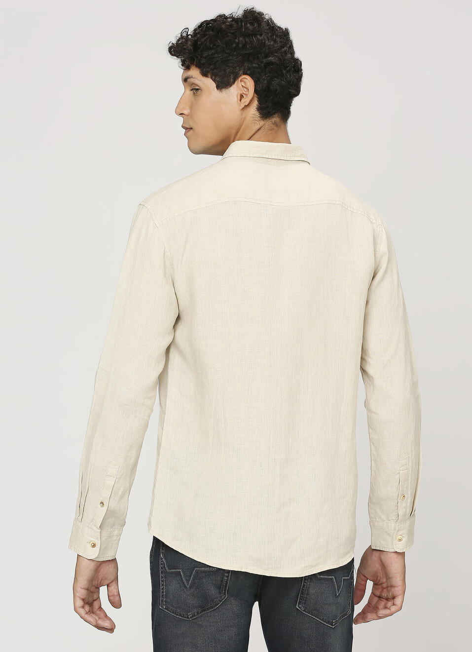 White Patch Pocket Full Sleeve Shirt, , large image number 2