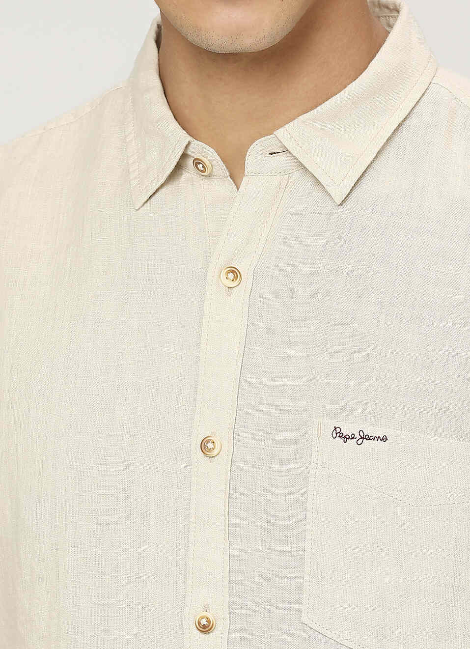 White Patch Pocket Full Sleeve Shirt, , large image number 4