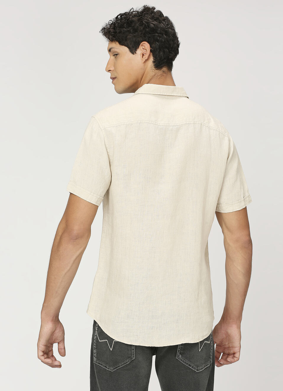 White Patch Pocket Short Sleeve Shirt, , large image number 2