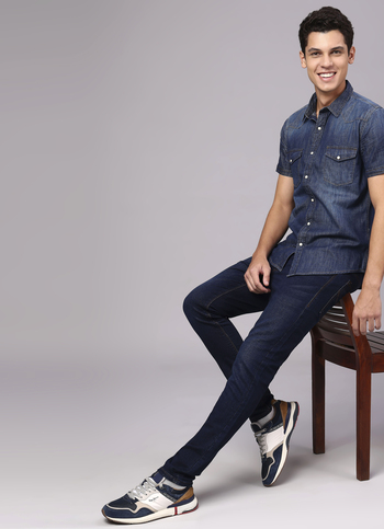 Blue Denim Short Sleeved Shirt