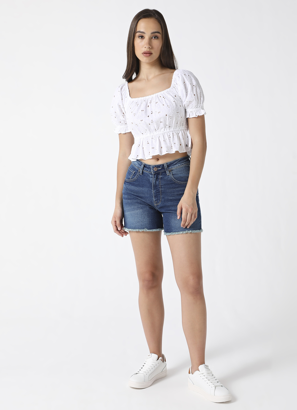 Schiffli embroidery top, , large image number 0