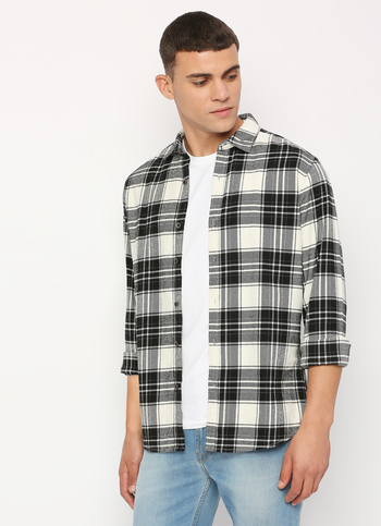 Black Checks Full Sleeve Shirt