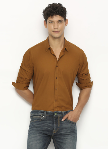 Rust Full Sleeved Shirt