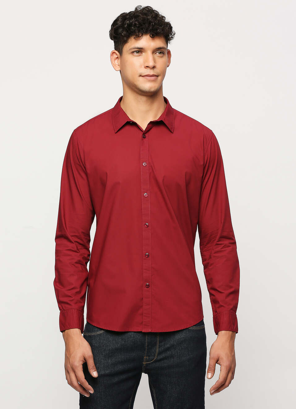 Red Full Sleeved Shirt, , large image number 1