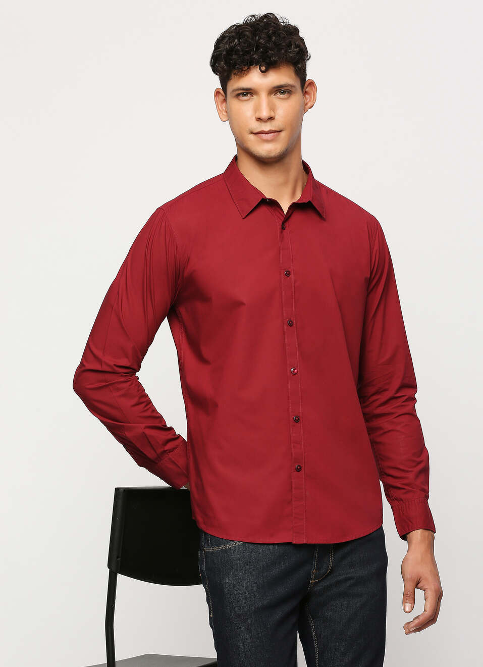 Red Full Sleeved Shirt, , large image number 0