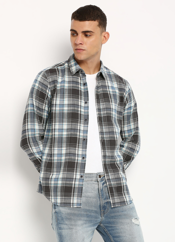 Blue Checks Long Sleeve Shirt